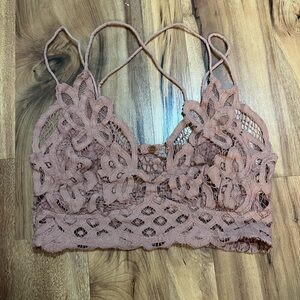 Free People Lace Bralette in Soft Pink